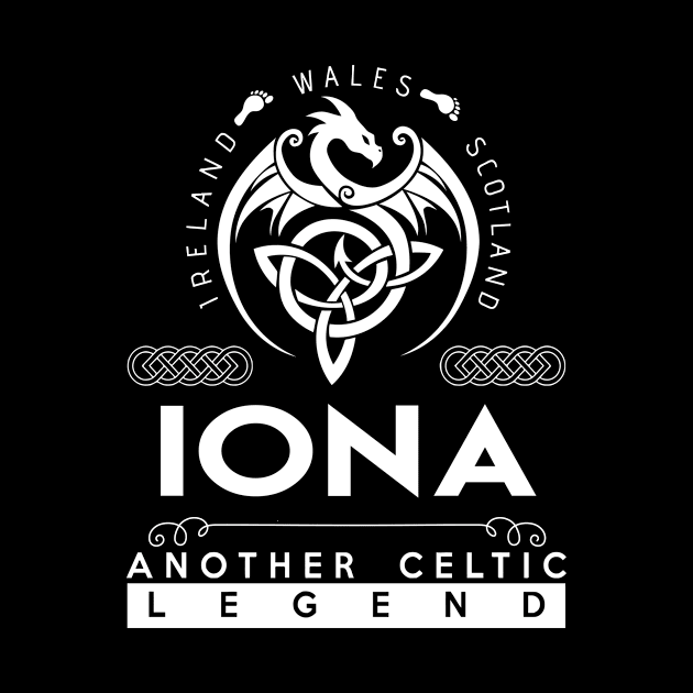 Iona Name T Shirt - Another Celtic Legend Iona Dragon Gift Item by harpermargy8920