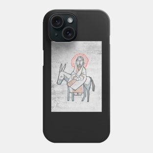 Jesus Christ on a donkey, entering to Jerusalem Phone Case