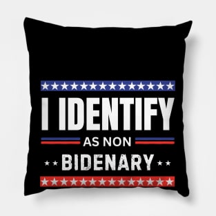 I identify as non Bidenary (v12) Pillow