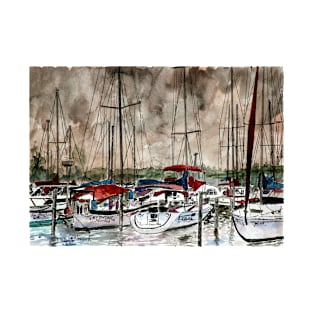 sailboats nautical art painting T-Shirt