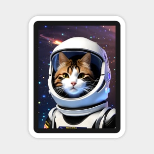 Astronaut Cat - Modern Digital Art Magnet