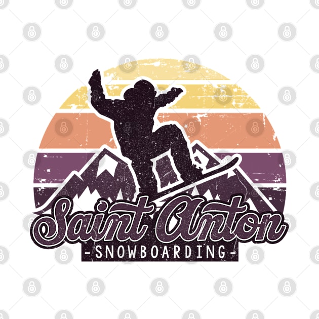 Saint Anton snowboard. Perfect present for mom girlfriend mother boyfriend dad father friend him or her by SerenityByAlex