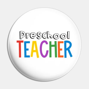 Rainbow Preschool Teacher Pin