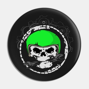 Mech Skull Pin