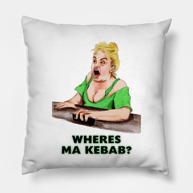 Kebab house nutter Pillow by AndythephotoDr