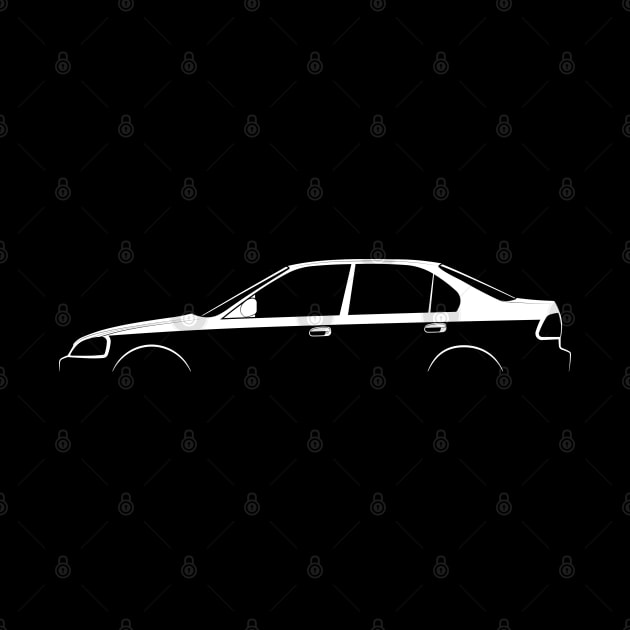 Honda Civic (EJ) Silhouette by Car-Silhouettes