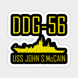 USS Johns Mccain DDG-56 Destroyer Ship Veteran Magnet