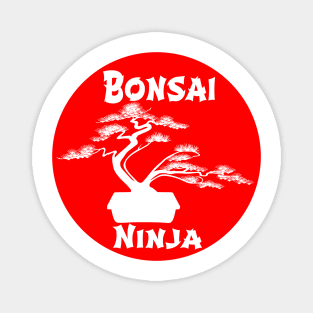 Lettering 'BONSAI NINJA' with bonsai tree Magnet