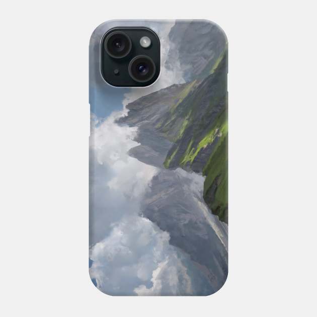 Mountain and clouds Phone Case by Alexgle