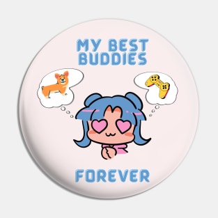 My Best Buddies Forever for Dog Lovers Pin