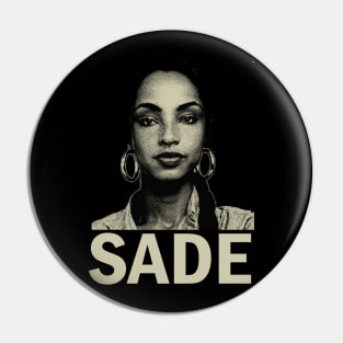 Sade Black Vintage Pin