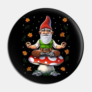 Gnome Mushroom Meditation Pin