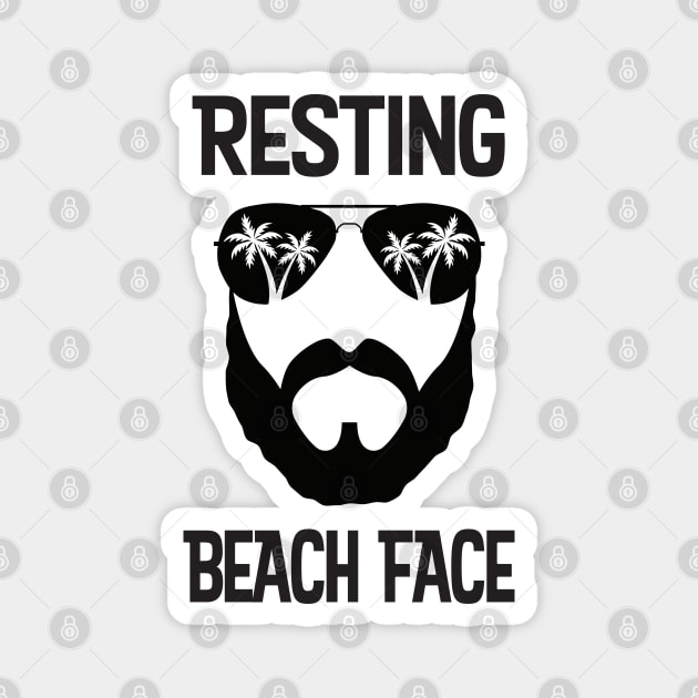 Resting Beach Face Gift Magnet by Scott Richards