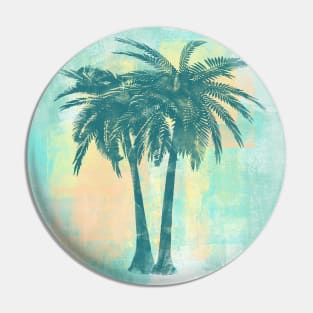 Painted Palm Trees Tropical Colors Pin