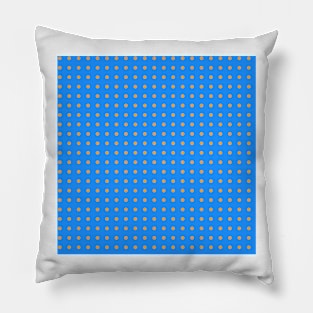 Dodger Blue and Orange Pattern Pillow