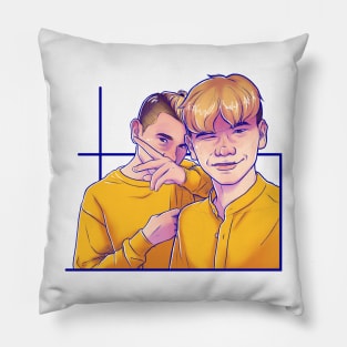 Marcus and Martinus yellow shirts Pillow