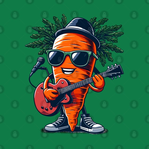 Carrot Playing Guitar by Graceful Designs