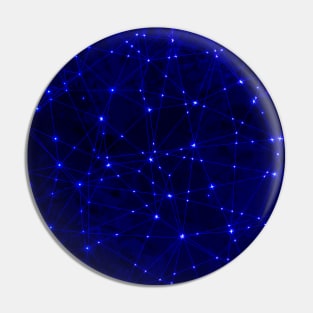 Blue Neon galaxy Pin