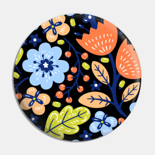 Floral pattern illustration Pin