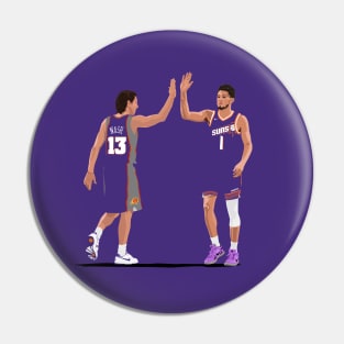 Suns Past and Present Pin