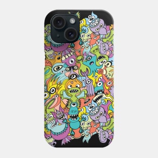 Aliens from every corner of the universe in an out of this world pattern design Phone Case