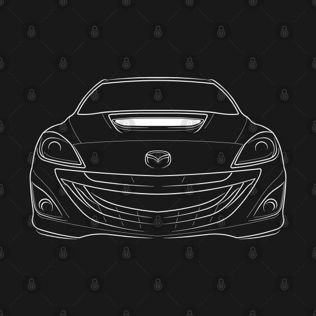 Mazda3 MPS BL Mazdaspeed 3 - front stencil, white by mal_photography