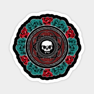 Skull and Flowers Magnet