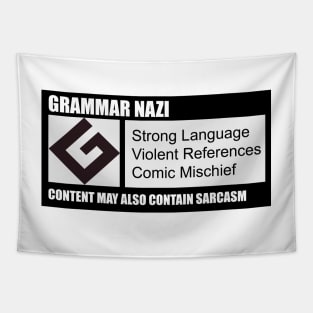 Grammar Nazi Label Tapestry