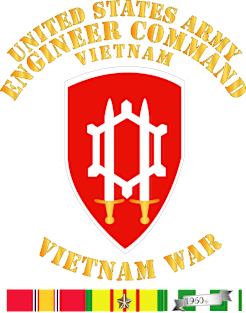 US Army Eng Cmd Vietnam - Vietnam War  w SVC Magnet