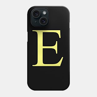 The Letter E in Shadowed Gold Phone Case