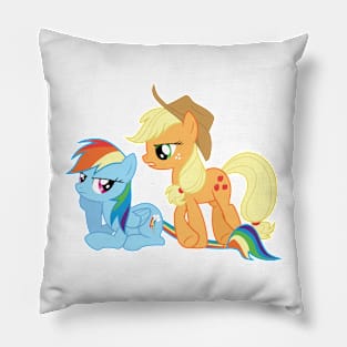 Applejack on Rainbow Dash’s tail Pillow