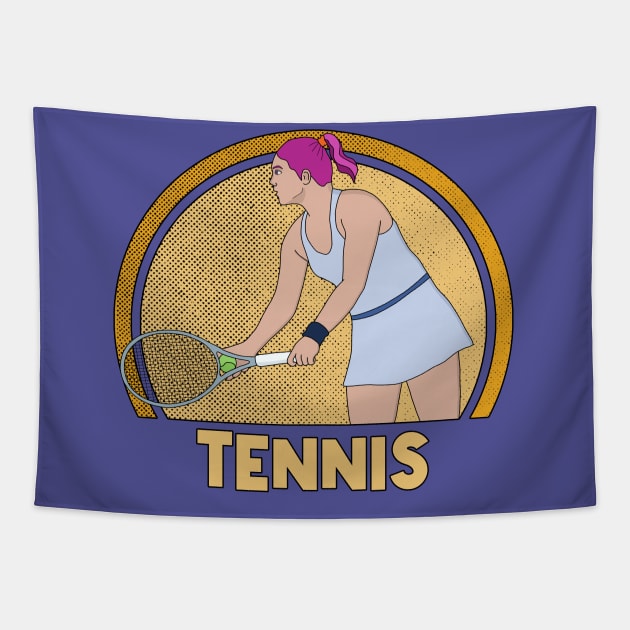 Woman Tennis Tapestry by DiegoCarvalho