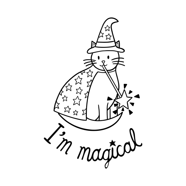 I'm Magical (black) by carolinewillustration