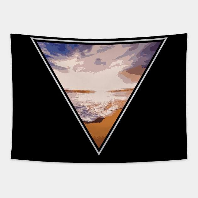 Triangle Sea Beach Lover Backpacker Adventure Outdoor Nature Trip Camper Design Gift Idea Tapestry by c1337s