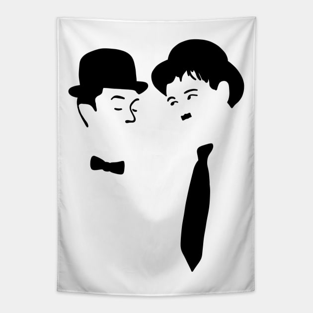 Laurel and Hardy Tapestry by Slightly Unhinged