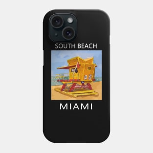 South Beach Lifeguard Tower in Miami Florida - Welshdesigns Phone Case