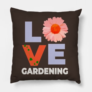 I Love Gardening - Daisy Pillow