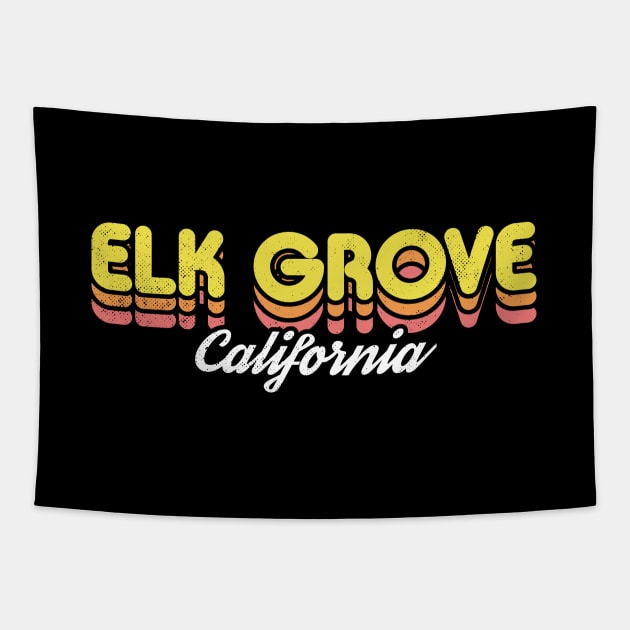 Retro Elk Grove California Tapestry by rojakdesigns