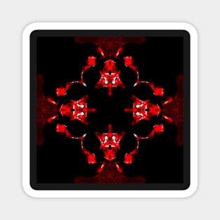 Ominous Red Kaleidoscope pattern (Seamless) 21 Magnet