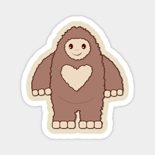 Cute Bigfoot love Magnet