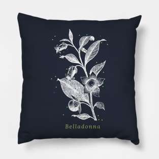 Belladonna nightshade herb botanical witch Pillow