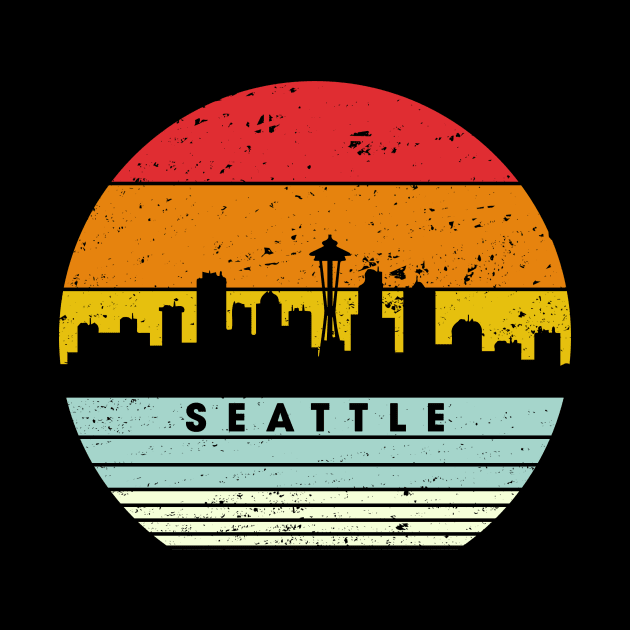 Seattle Shirt Vintage Seattle Souvenir USA Skyline by Nikkyta