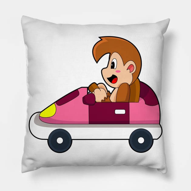 Monkey Car Pillow by Markus Schnabel