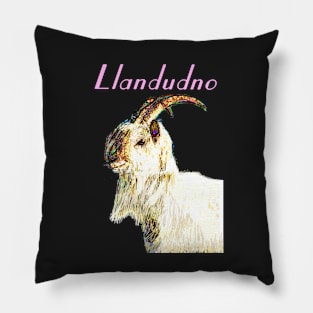 LLANDUDNO GREAT ORME GOAT PINK Pillow