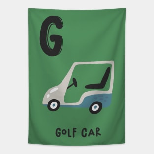 G for Golf Car Tapestry