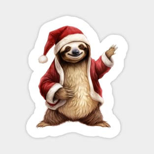 Santa Sloth Magnet