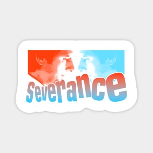 severance series Adam Scott and Britt Lower fan works graphic design by ironpalette Magnet