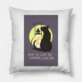 Spark Your Light - purple Pillow