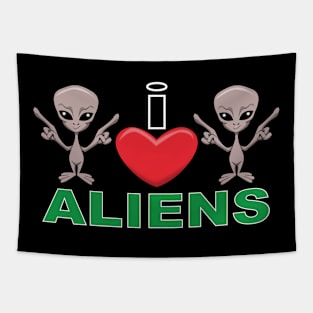 I Heart Aliens Tapestry