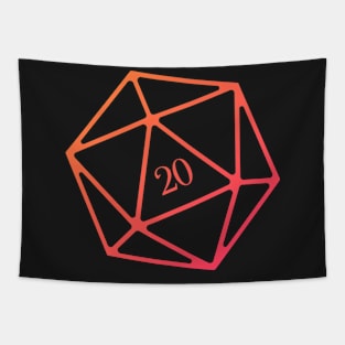 Retro D20 Dice Game Master Gradient RPG Tapestry